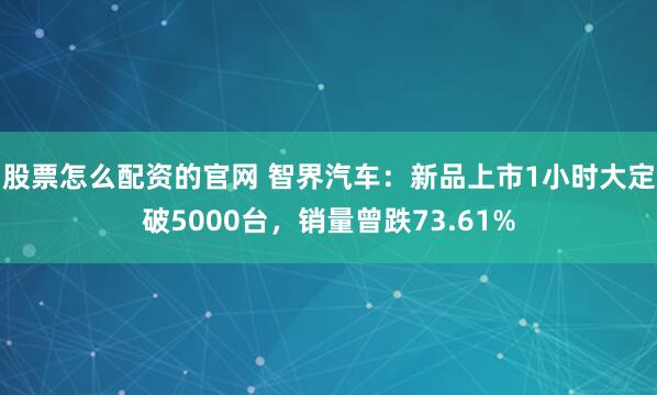 股票怎么配资的官网 智界汽车:新品上市1小时大定破5000台,销量曾跌73.61%