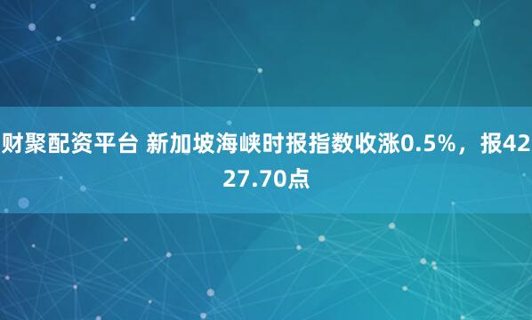 财聚配资平台 新加坡海峡时报指数收涨0.5%，报4227.70点